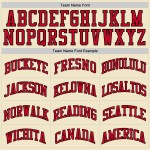 Throwback Authentic Rot-Schwarz Baseball Rib-Strick Jersey Creme Shirt Custom