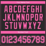 Pink-Weiß Custom Authentic Jersey Baseball Schwarz