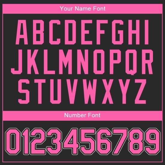 Pink-Weiß Custom Authentic Jersey Baseball Schwarz