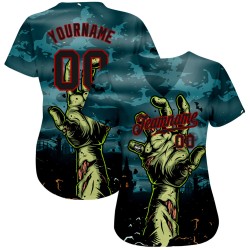 Authentische 3D Custom Night Trick Baseball Horror Jersey Halloween Muster Leckerli
