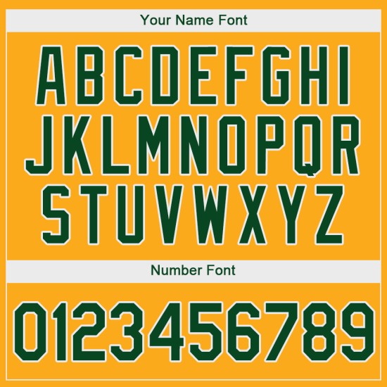 Grün-Weiß-Gold-Trikot Authentic Baseball Custom