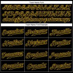 Jersey Pinstripe Gold Authentic Baseball Schwarz Schwarz-Gold Custom