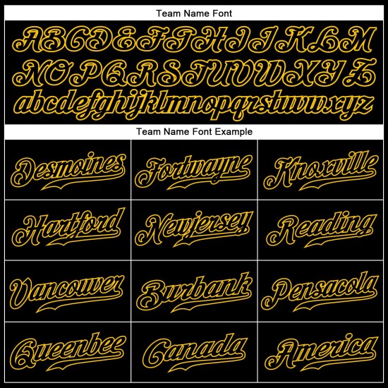 Jersey Pinstripe Gold Authentic Baseball Schwarz Schwarz-Gold Custom