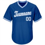 White-Light Jersey Baseball Royal Rib-Strick Custom Blue Authentic Throwback Shirt