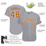 Texas Authentic Baseball Orange-Weiß Graues Trikot Custom
