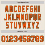 Custom Baseball Orange-Grün Creme Nadelstreifen Authentic Jersey Navy