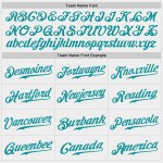 Teal Custom Weiß Authentic Jersey Baseball