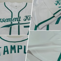 Teal Custom Weiß Authentic Jersey Baseball