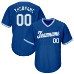 White-Light Jersey Baseball Royal Rib-Strick Custom Blue Authentic Throwback Shirt