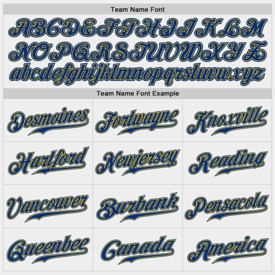 Royal-Gold Authentic White Custom Baseball-Trikot