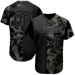 Grau Schwarz Stahl 3D Schädel Jersey Authentische Custom Baseball Mode