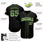 Grün-Weiß Drift Custom Baseball Jersey Schwarz Fashion Authentic Neon