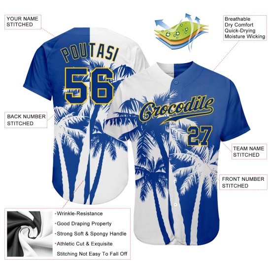Kokosnuss-Muster 3D-Design Jersey Authentische benutzerdefinierte Hawaii Baseball Bäume
