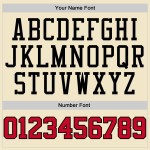 Throwback Authentic Rot-Schwarz Baseball Rib-Strick Jersey Creme Shirt Custom