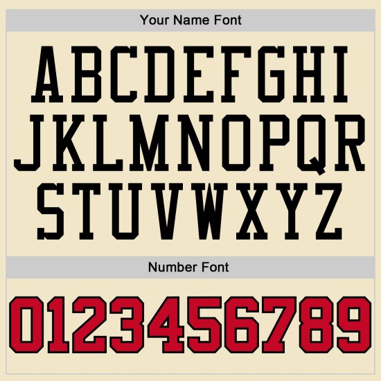 Throwback Authentic Rot-Schwarz Baseball Rib-Strick Jersey Creme Shirt Custom