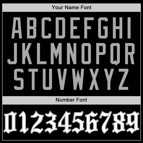 Schwarz Nadelstreifen Grau Authentic Weiß-Grau Baseball Jersey Custom