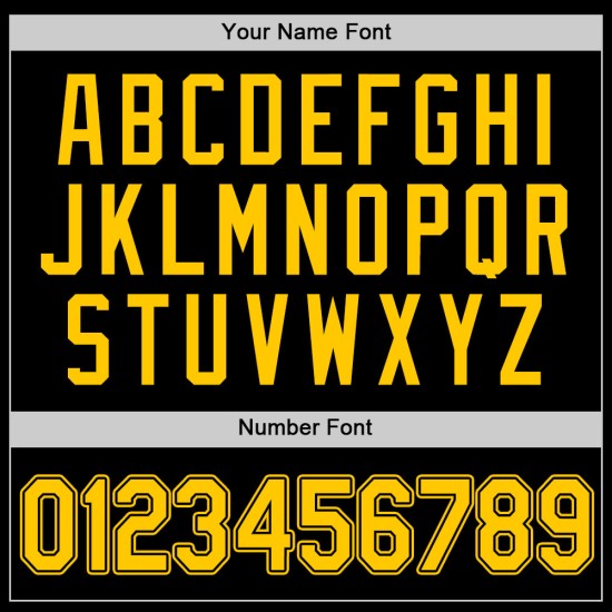 Custom Baseball Authentic Schwarzes Trikot Gold-Schwarz