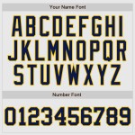 Weiße Raglan-Baseballärmel Authentic Pinstripe Navy Custom Jersey Navy-Gold