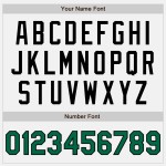 Baseball Jersey Kelly Weiß Schwarz Custom Grün Authentic Nadelstreifen