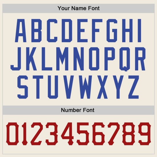 Red-Royal Baseball Custom Authentic Cremefarbenes Trikot