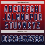 Baseball Rot Jersey Fashion Fade Navy-Weiß Custom Authentic