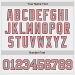 Jersey Weiß Baseball Authentic Grau-Rot Custom