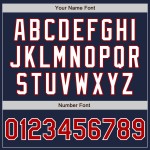 Benutzerdefiniertes authentisches Marineblau-Rot-Weiß-Baseballtrikot