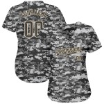 Jersey Steel Camo Authentic bis Grau-Creme Custom Baseball Salute Service