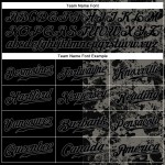 Grau Schwarz Stahl 3D Schädel Jersey Authentische Custom Baseball Mode