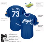 White-Light Jersey Baseball Royal Rib-Strick Custom Blue Authentic Throwback Shirt