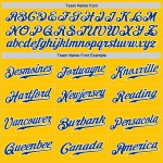 Nadelstreifen Royal-Weiß Authentic Gelb Baseball Jersey Royal Custom