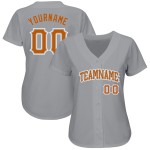 Texas Authentic Baseball Orange-Weiß Graues Trikot Custom