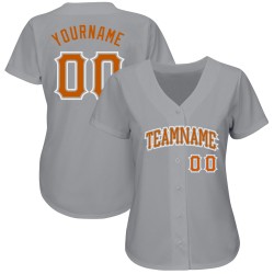 Texas Authentic Baseball Orange-Weiß Graues Trikot Custom