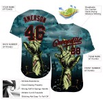 Authentische 3D Custom Night Trick Baseball Horror Jersey Halloween Muster Leckerli