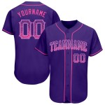 Custom Jersey Blau Baseball Fashion Lila Authentic Drift Pink-Light