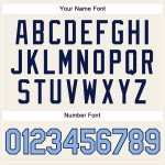 Navy Jersey Nadelstreifen Blau Creme Custom Light Authentic Baseball