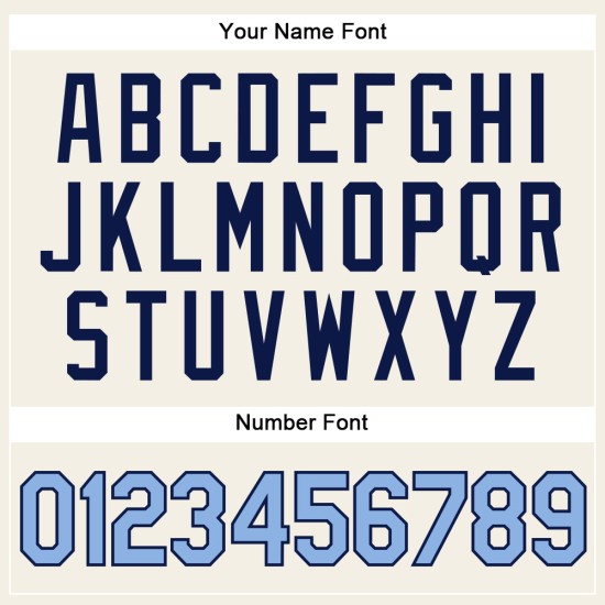 Navy Jersey Nadelstreifen Blau Creme Custom Light Authentic Baseball