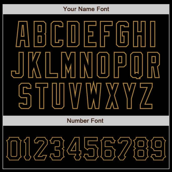 Baseball Schwarzes Trikot Gold Authentic Custom Schwarz-Old