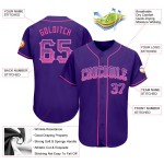 Custom Jersey Blau Baseball Fashion Lila Authentic Drift Pink-Light