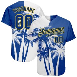 Kokosnuss-Muster 3D-Design Jersey Authentische benutzerdefinierte Hawaii Baseball Bäume