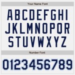 Weißes, individuelles, blaues Jersey Authentic Navy-Light Baseball