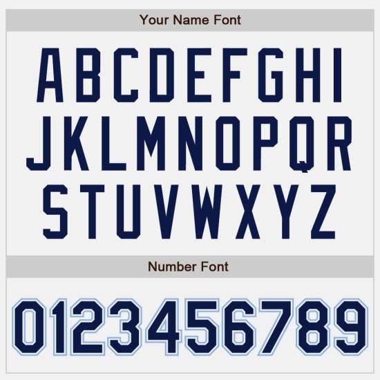 Weißes, individuelles, blaues Jersey Authentic Navy-Light Baseball