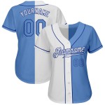 Baseball Split Light Authentic Blau-Royal Fashion Weiß Jersey Custom