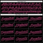 Baseball Schwarz-Rosa Trikot Custom Schwarz Authentic