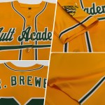 Grün-Weiß-Gold-Trikot Authentic Baseball Custom