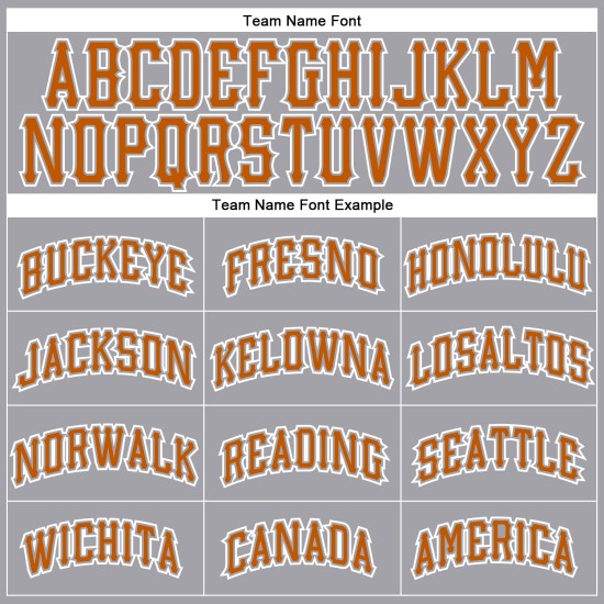 Texas Authentic Baseball Orange-Weiß Graues Trikot Custom