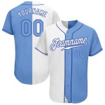 Baseball Split Light Authentic Blau-Royal Fashion Weiß Jersey Custom