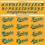 Grün-Weiß-Gold-Trikot Authentic Baseball Custom