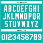 Jersey Aqua Custom Baseball Weiß-Grau Authentic